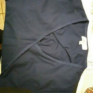 Navy blue Cozy brand scrub top